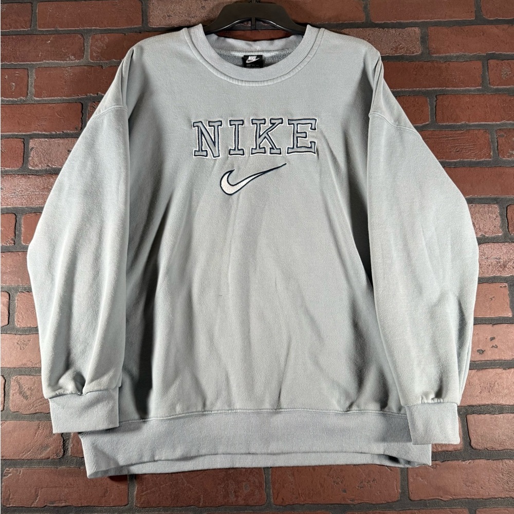 👟 Vintage 90s Nike Embroidered Spellout Sweatshirt (Tagged XXL)